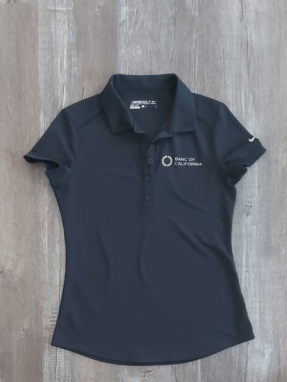Nike Women's Black Short-Sleeve Polo with Banc of California Logo